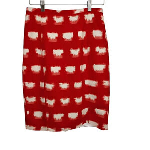 Corey Lynn Calter Anthropologie Red and White Pencil Skirt, 8